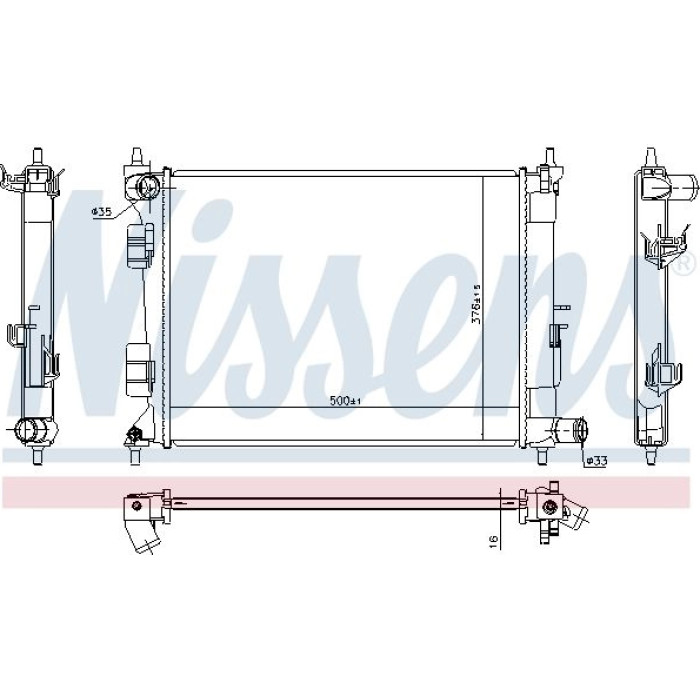 Nissens Wasserkühler PKW 675072 Nissens Wasserkühler PKW 675072