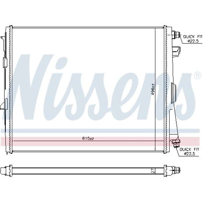 Nissens Wasserkühler PKW 606784 Nissens Wasserkühler PKW 606784