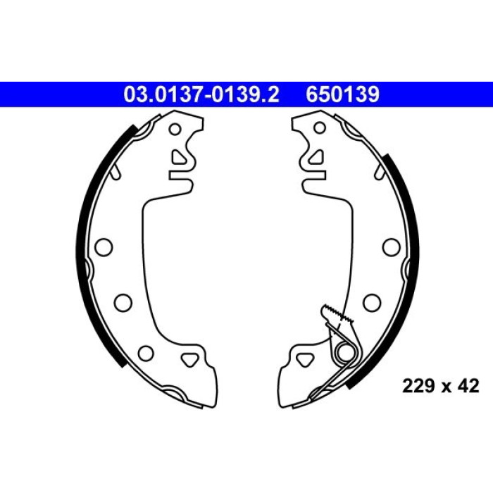 ATE Bremsbacken 03.0137-0139.2 ATE Bremsbacken 03.0137-0139.2