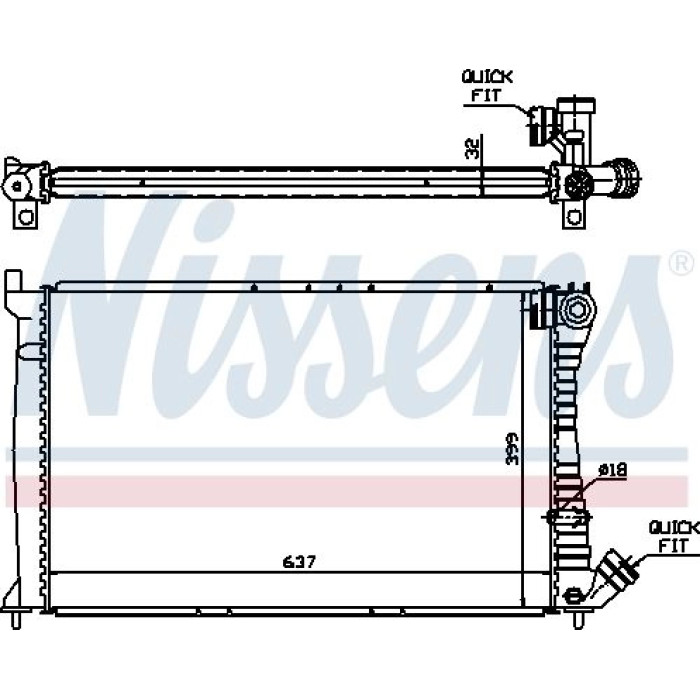 Nissens Wasserkühler PKW 61349A Nissens Wasserkühler PKW 61349A