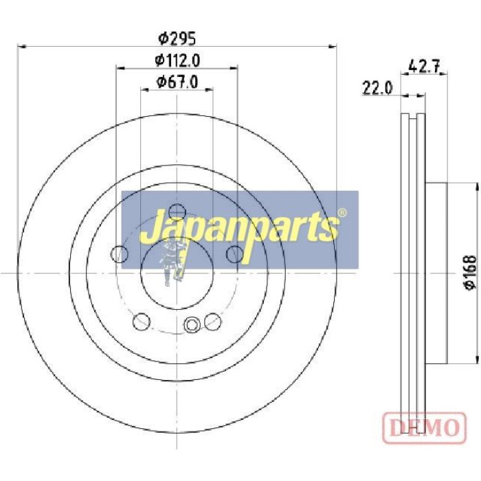 Japanparts Bremsscheibe DP-0512C Japanparts Bremsscheibe DP-0512C