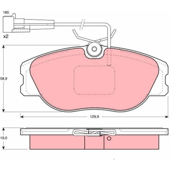 TRW Bremsbeläge GDB1117 TRW Bremsbeläge GDB1117