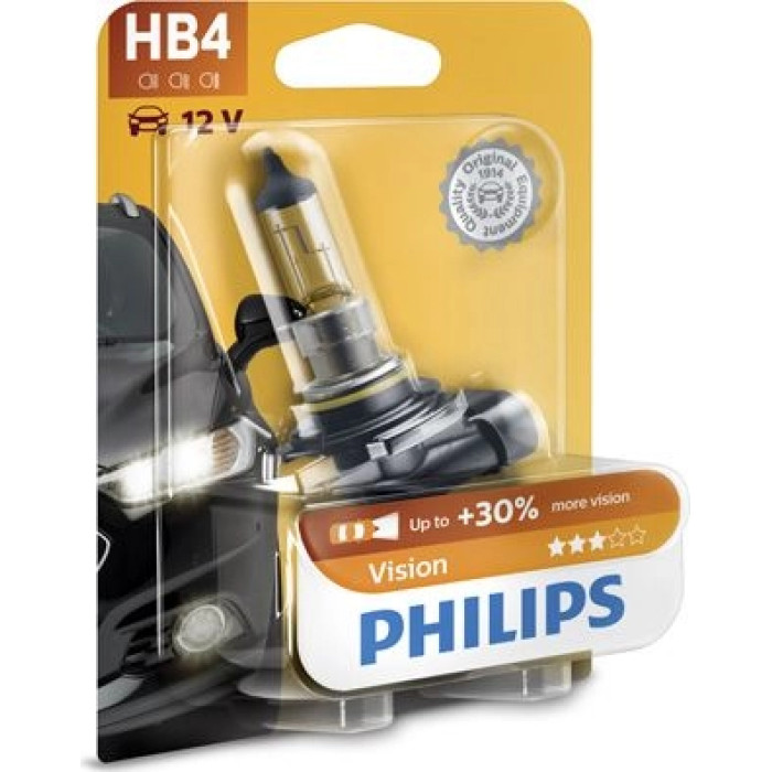 9006PRB1 PHILIPS HB4 Halogenlampe Vision 12 V 51 W P22d, 1 Stück - 9006PRB1 - l 9006PRB1 PHILIPS HB4 Halogenlampe Vision 12 V 51 W P22d, 1 Stück - 9006PRB1 - l