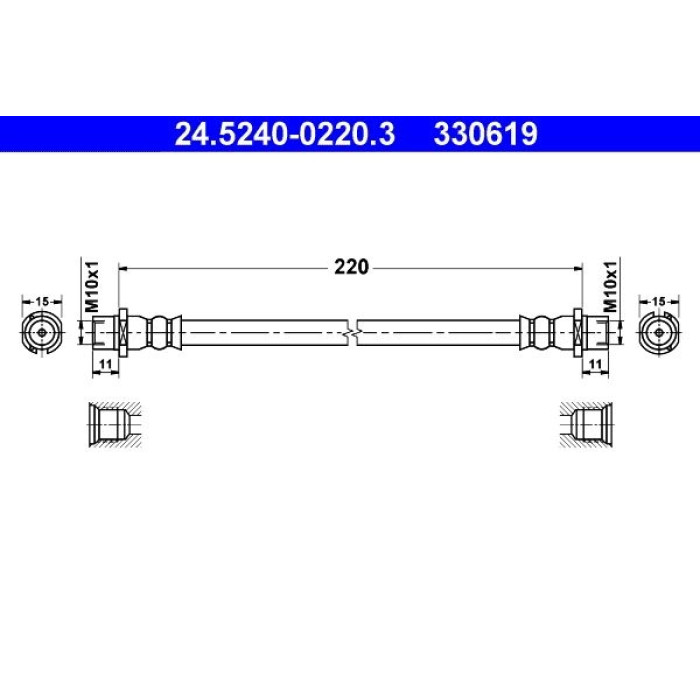 ATE Bremsschlauch 24.5240-0220.3 ATE Bremsschlauch 24.5240-0220.3