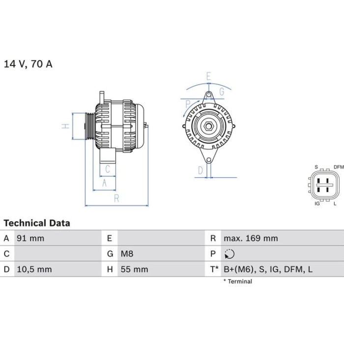 Bosch Lichtmaschine 0 986 082 300