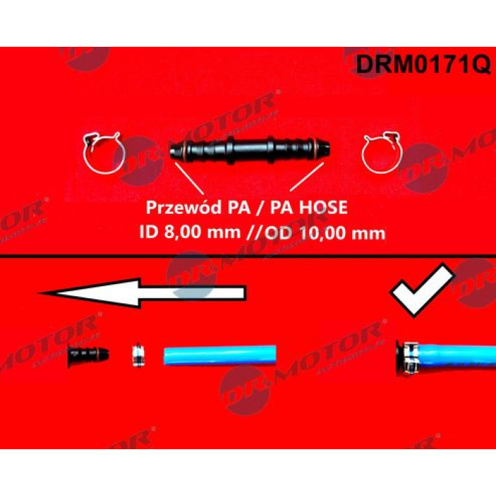 DR.MOTOR Schlauchverbinder, Kraftstoffschlauch DRM0171Q DR.MOTOR Schlauchverbinder, Kraftstoffschlauch DRM0171Q