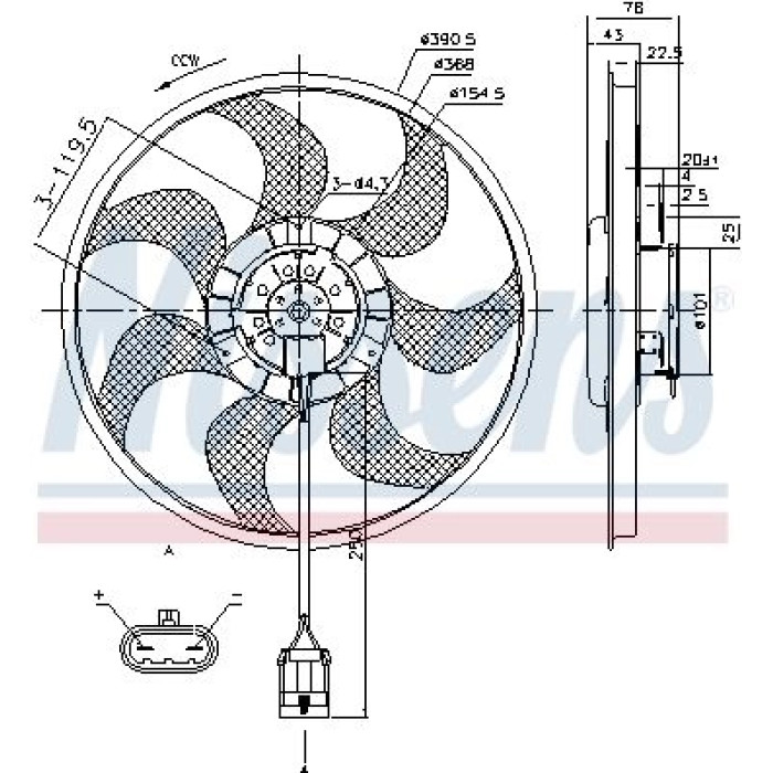 Nissens Kühlerlüfter PKW 85784 Nissens Kühlerlüfter PKW 85784