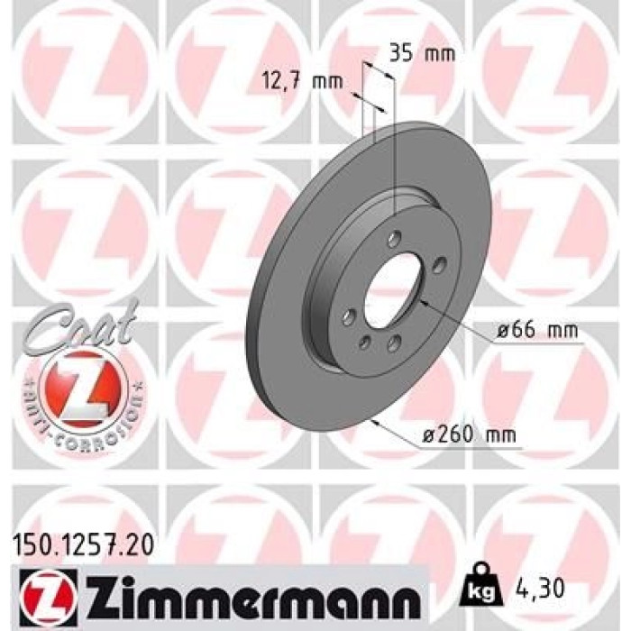 Zimmermann Bremsscheibe 150.1257.20 Zimmermann Bremsscheibe 150.1257.20