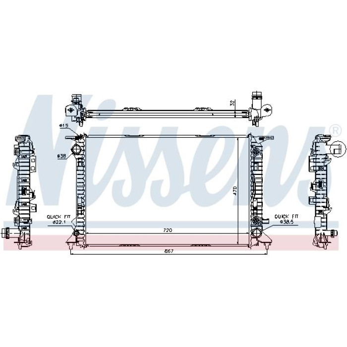 Nissens Wasserkühler PKW 60324 Nissens Wasserkühler PKW 60324