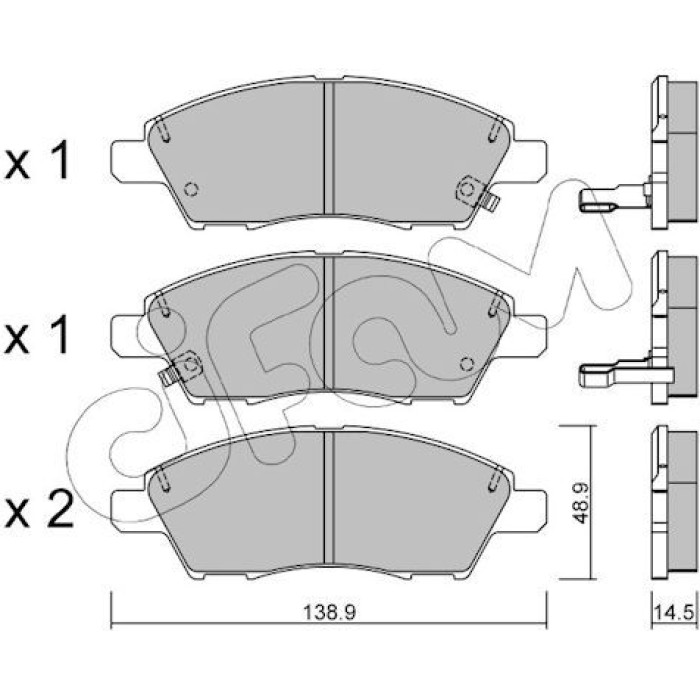 CIFAM Bremsbelagsatz, Scheibenbremse 822-1079-0