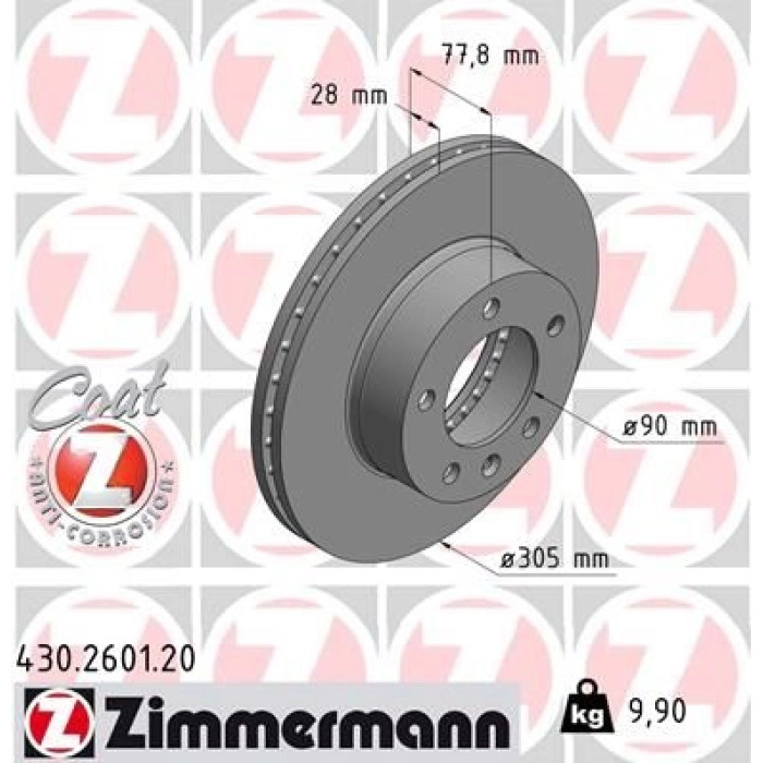 Zimmermann Bremsscheibe 430.2601.20 Zimmermann Bremsscheibe 430.2601.20
