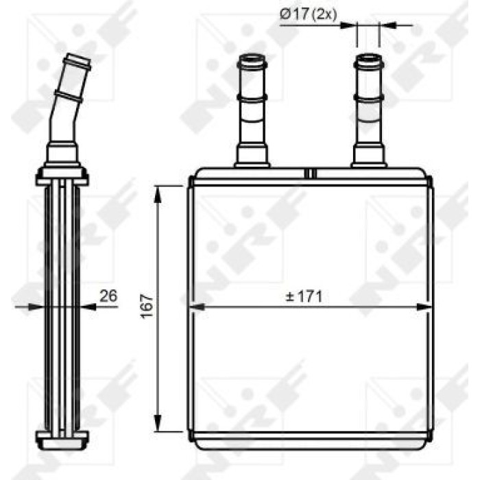 NRF Heizungskühler 54291 NRF Heizungskühler 54291