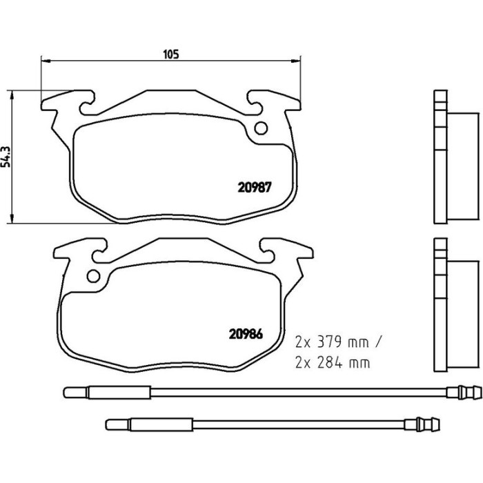 P 61 099 Brembo Prime Bremsbelagsatz Vorderachse – P 61 099 – 105 x 54 x 18 mm – Bremssystem Bendix – OE Nummer 1611457980 P 61 099 Brembo Prime Bremsbelagsatz Vorderachse – P 61 099 – 105 x 54 x 18 mm – Bremssystem Bendix – OE Nummer 1611457980
