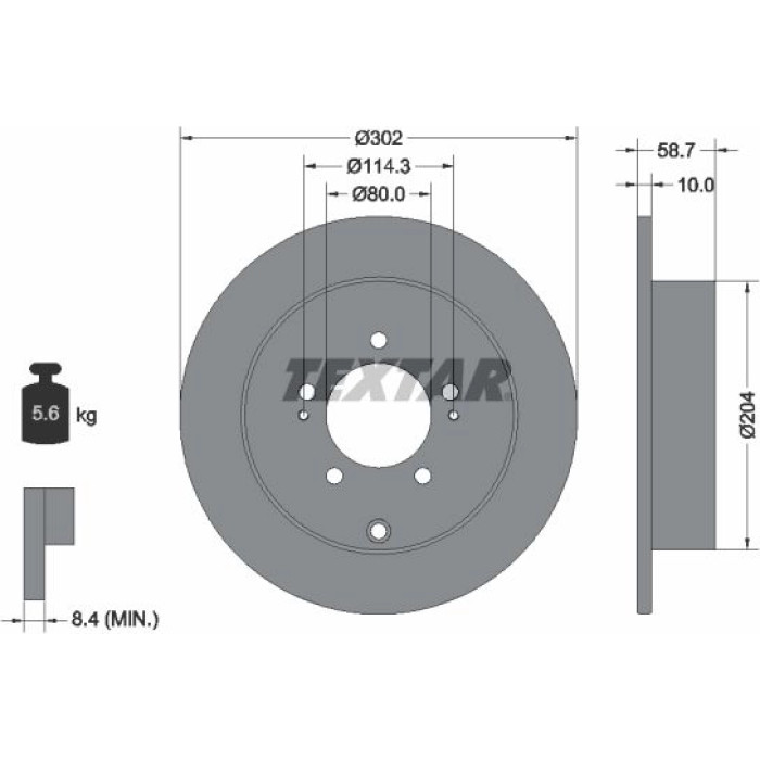 Textar Bremsscheibe 92167003