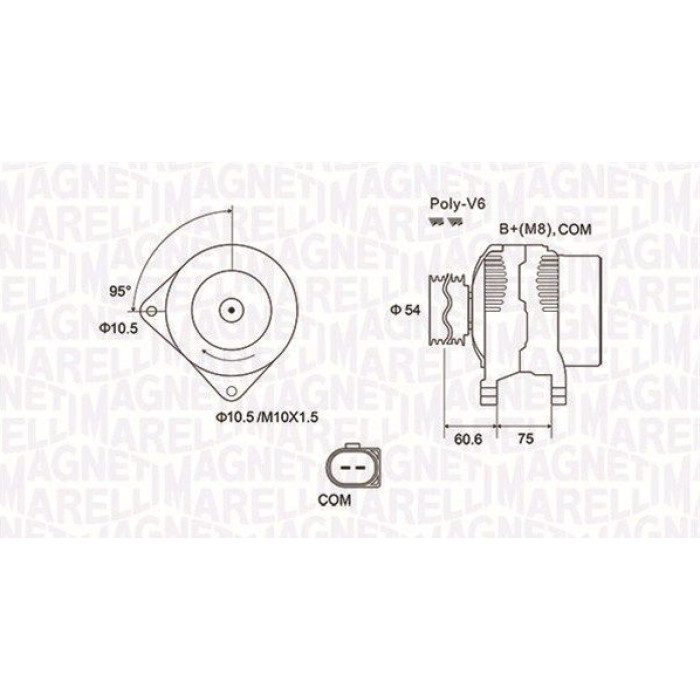 Magneti Marelli Lichtmaschine 063732051010 Magneti Marelli Lichtmaschine 063732051010