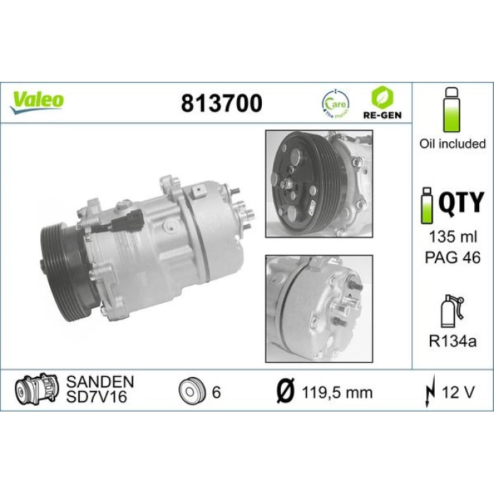 Valeo Kompressor 813700 Valeo Kompressor 813700