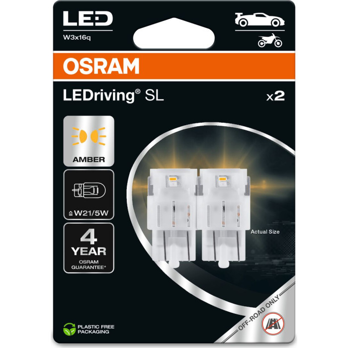 W21/5W LEDriving SL Amber 12V Blister 2 Stück OSRAM W21/5W LEDriving SL Amber 12V Blister 2 Stück OSRAM