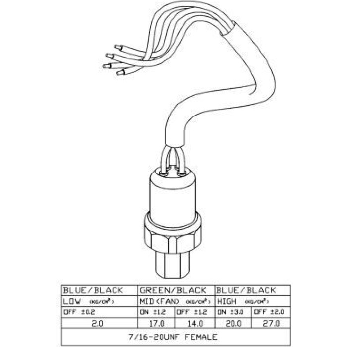 NRF Druckschalter Klimaanlage 38920 NRF Druckschalter Klimaanlage 38920