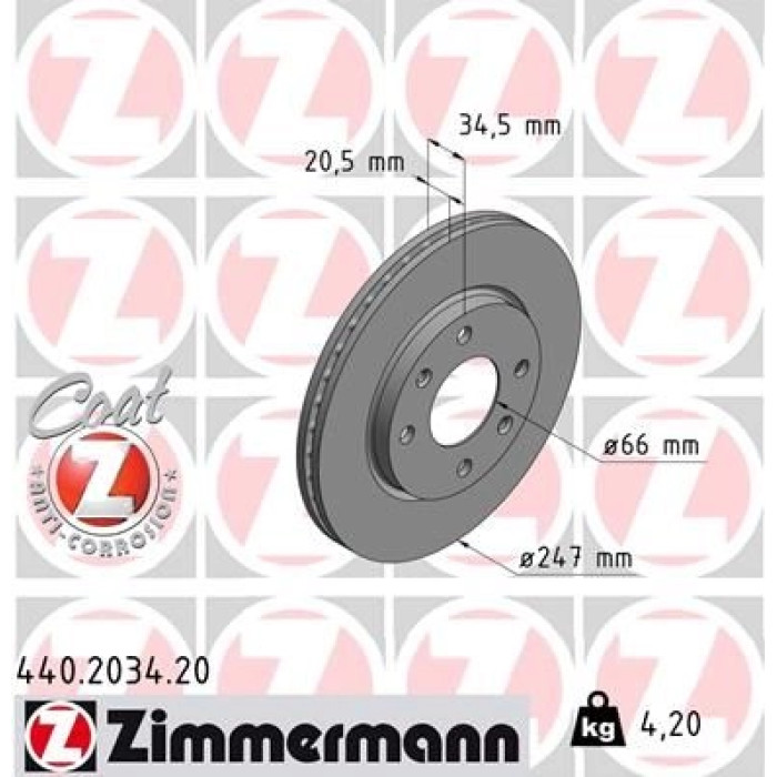 Zimmermann Bremsscheibe 440.2034.20