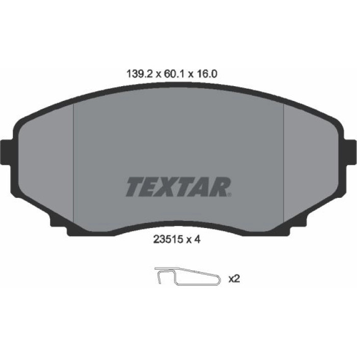 Textar Bremsbelagsatz 2351501 Textar Bremsbelagsatz 2351501