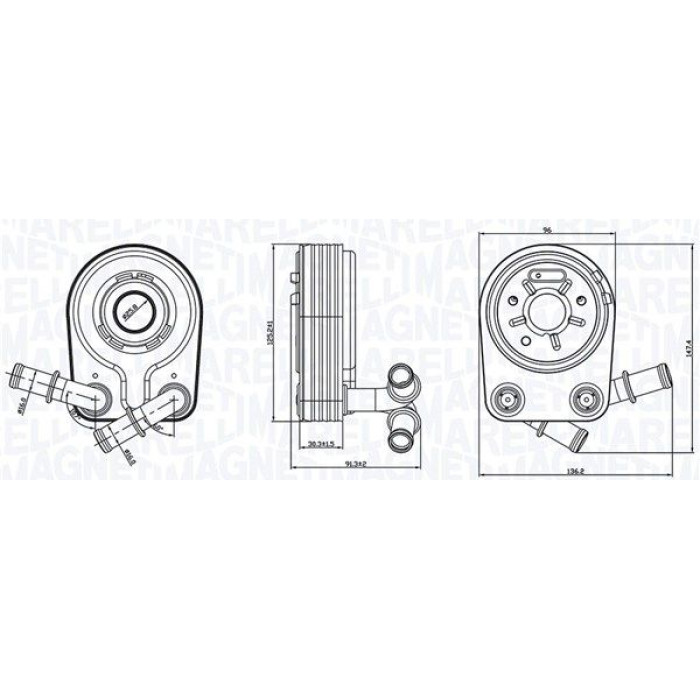 Magneti Marelli Ölkühler RO0001 - Motoröl Magneti Marelli Ölkühler RO0001 - Motoröl