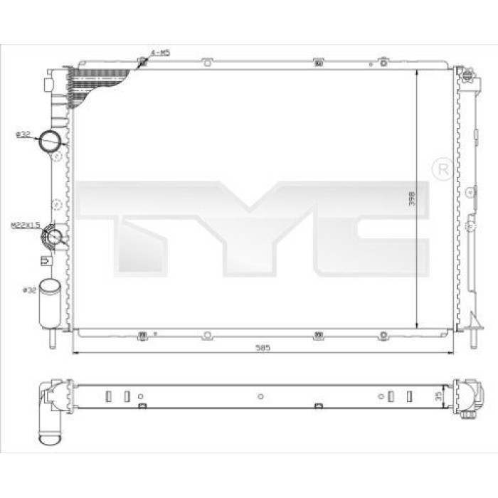 TYC Motorkühler 728-0025-R TYC Motorkühler 728-0025-R