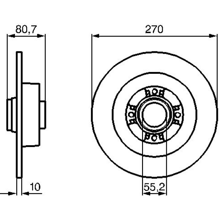 Bosch Bremsscheibe Hinterachse 0 986 479 196 Bosch Bremsscheibe Hinterachse 0 986 479 196