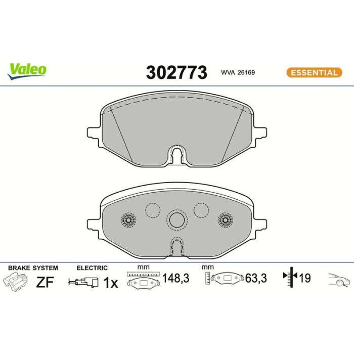 Valeo Bremsbelagsatz 302773