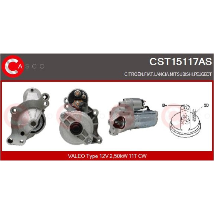 CASCO Anlasser CST15117AS CASCO Anlasser CST15117AS