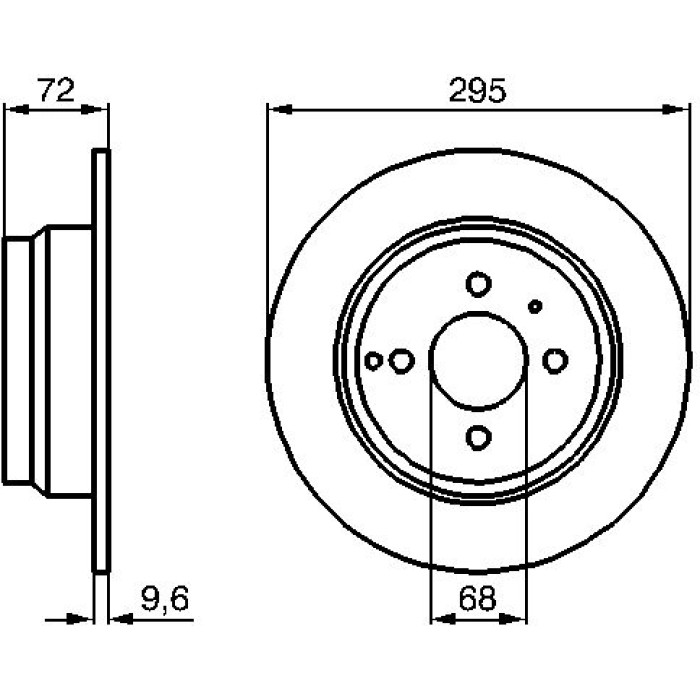 Bosch Bremsscheibe Hinterachse 0 986 478 640