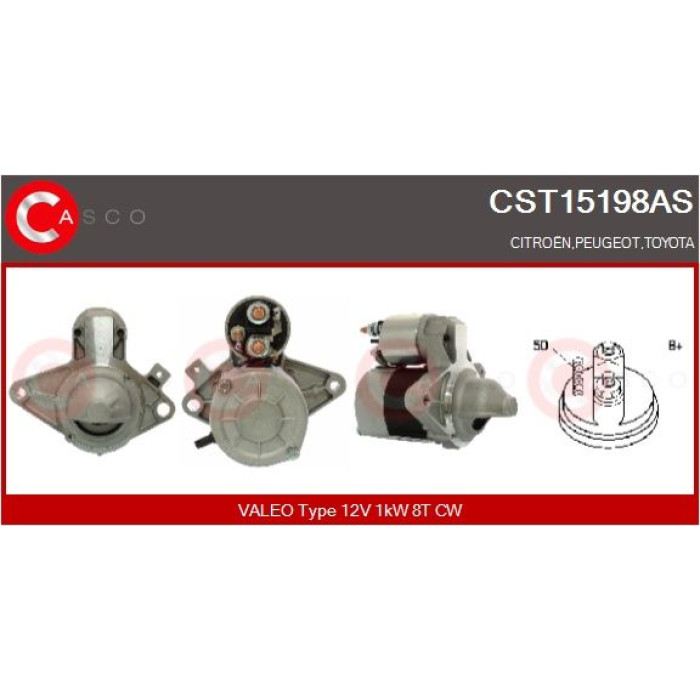CASCO Anlasser CST15198AS CASCO Anlasser CST15198AS