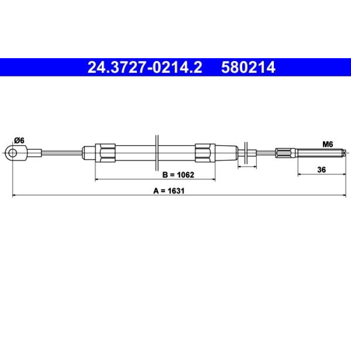 ATE Handbremsseil 24.3727-0214.2