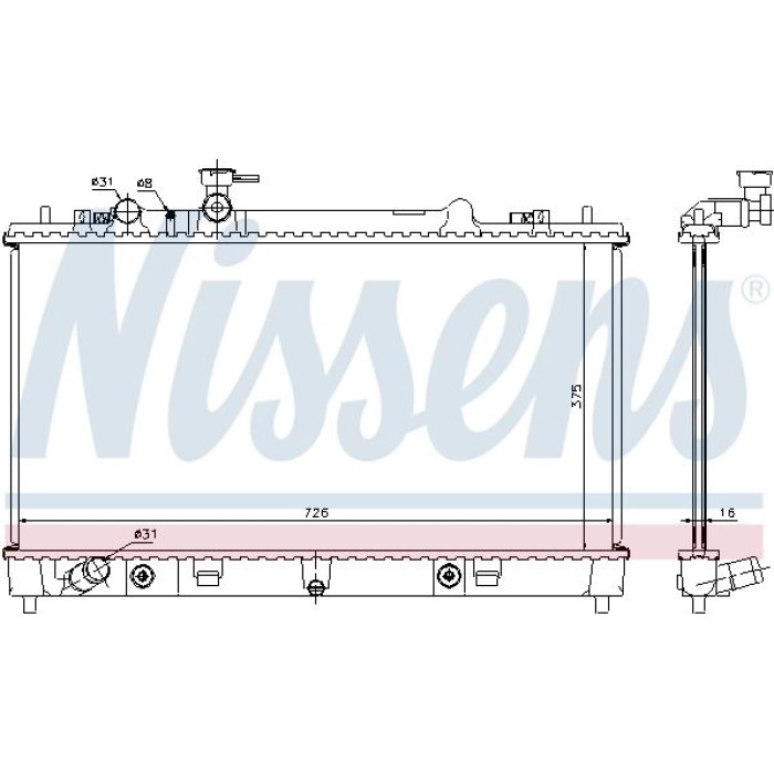 Nissens Wasserkühler PKW 68508