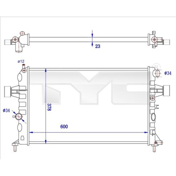 TYC Motorkühler 725-0038-R TYC Motorkühler 725-0038-R