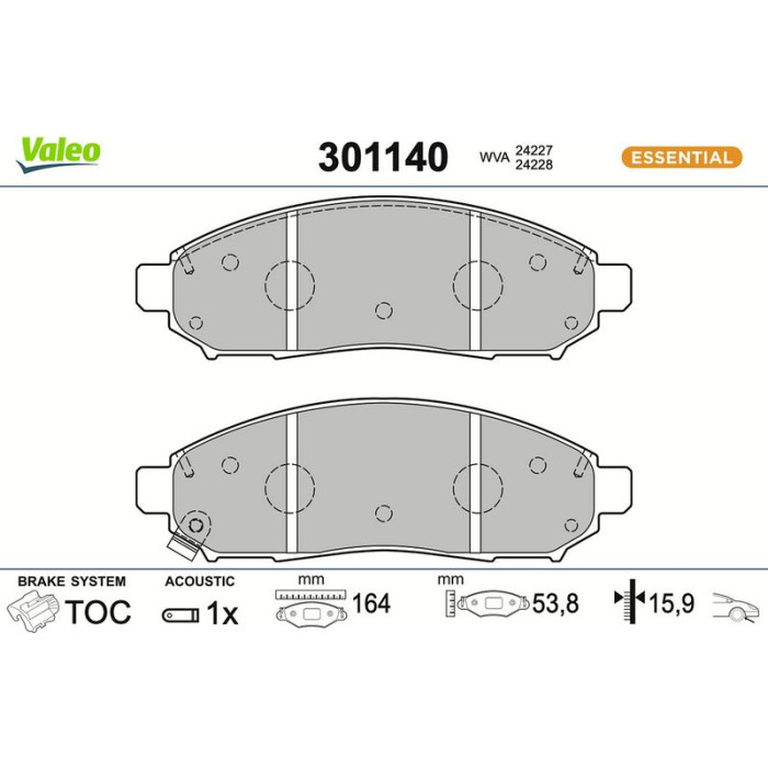 Valeo Bremsbelagsatz 301140
