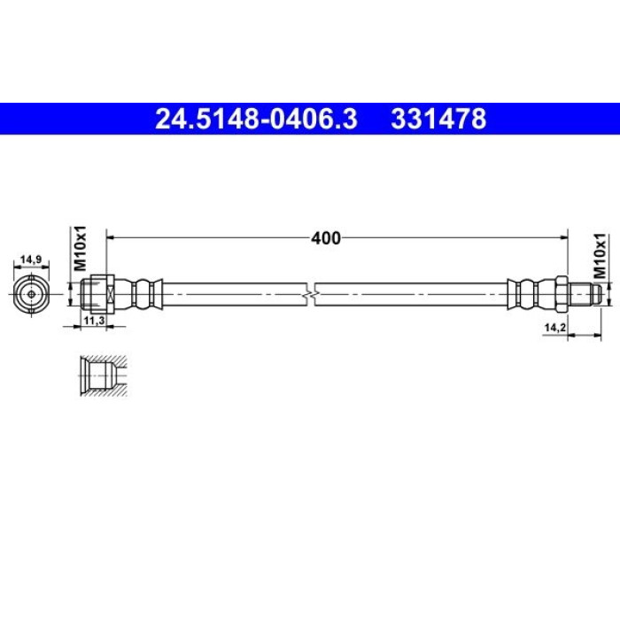ATE Bremsschlauch 24.5148-0406.3