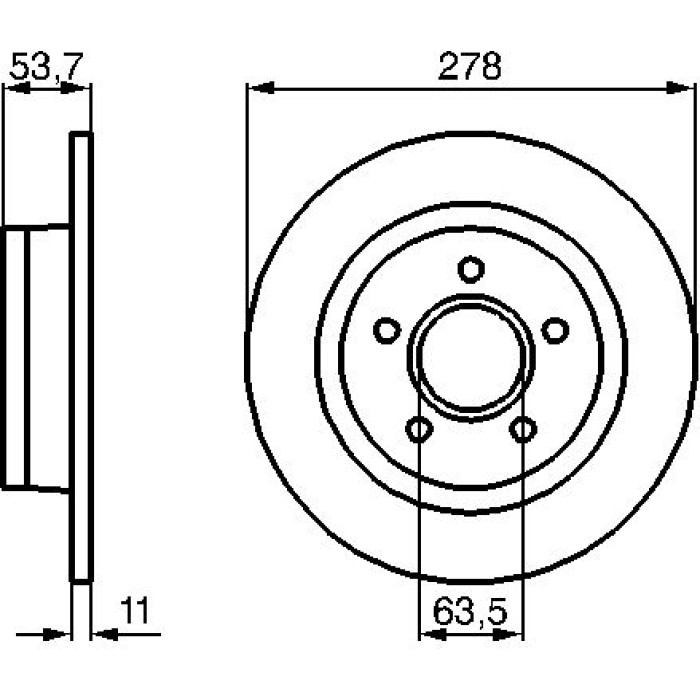 Bosch Bremsscheibe Hinterachse 0 986 479 070 Bosch Bremsscheibe Hinterachse 0 986 479 070