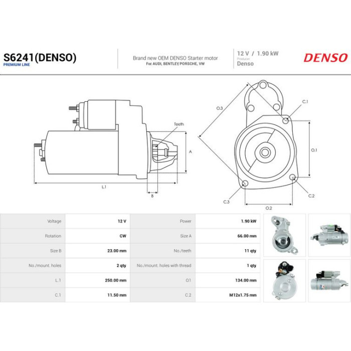 AS-PL Anlasser S6241(DENSO) AS-PL Anlasser S6241(DENSO)