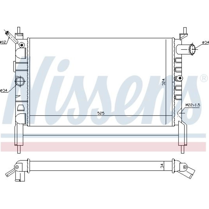Nissens Wasserkühler PKW 632761 Nissens Wasserkühler PKW 632761