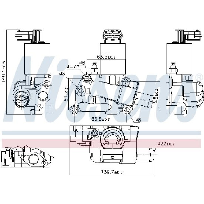 Nissens AGR-Ventil 98204 Nissens AGR-Ventil 98204