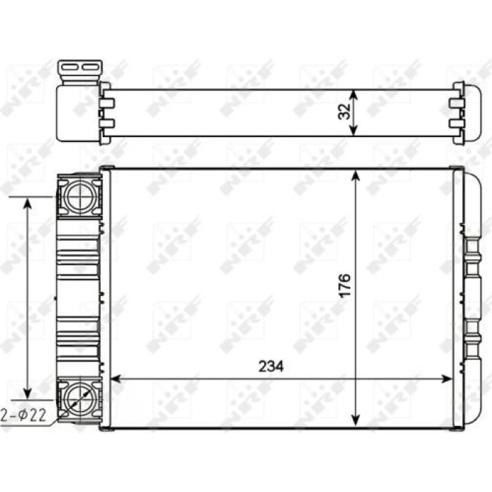 NRF Heizungskühler 54274 NRF Heizungskühler 54274