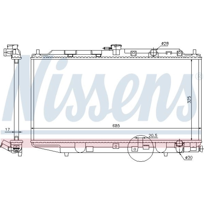 Nissens Wasserkühler PKW 62276 Nissens Wasserkühler PKW 62276