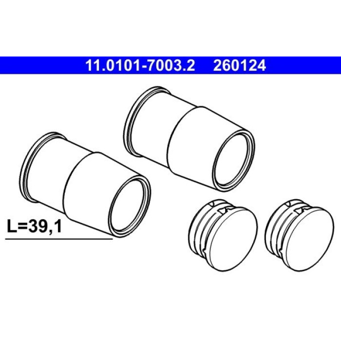 11.0101-7003.2 ATE Führungshülsensatz, Bremssattel 11.0101-7003.2 11.0101-7003.2 ATE Führungshülsensatz, Bremssattel 11.0101-7003.2