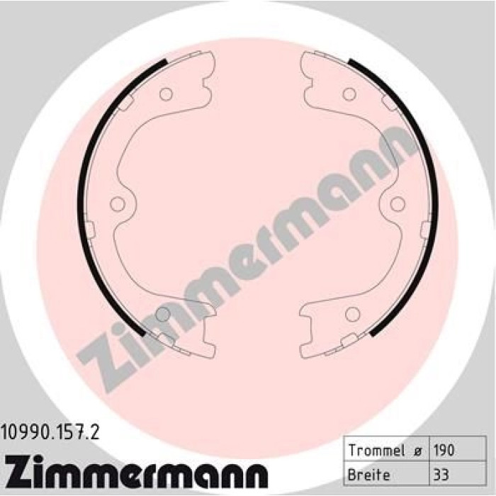 ZIMMERMANN Bremsbacken 10990.157.2 ZIMMERMANN Bremsbacken 10990.157.2