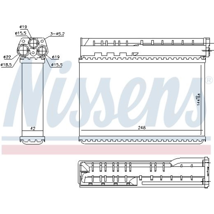 Nissens Heizungskühler PKW 70512 Nissens Heizungskühler PKW 70512