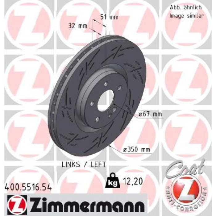 Zimmermann Bremsscheibe 400.5516.54 Zimmermann Bremsscheibe 400.5516.54