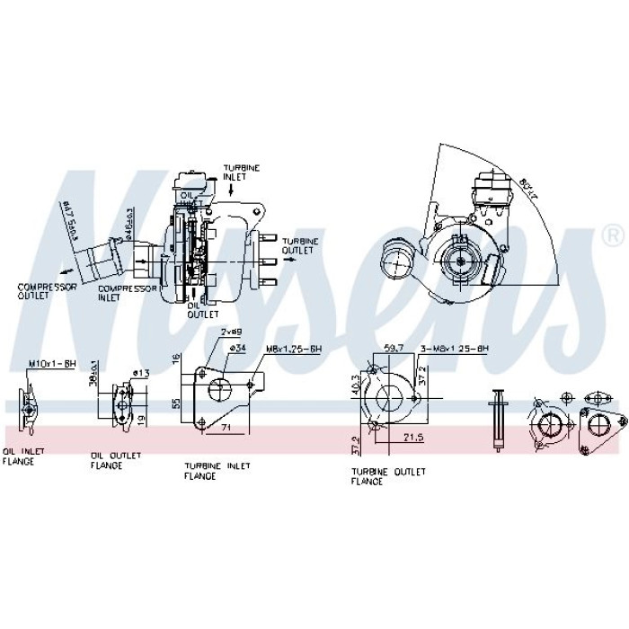 93136 Nissens Turbolader 93136 93136 Nissens Turbolader 93136