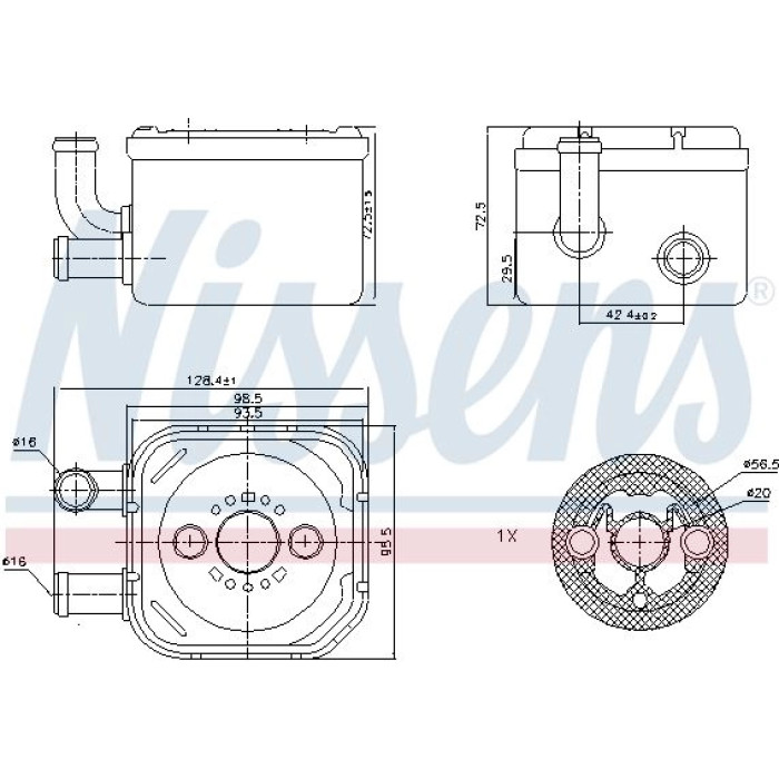 Nissens Ölkühler PKW 90654 Nissens Ölkühler PKW 90654