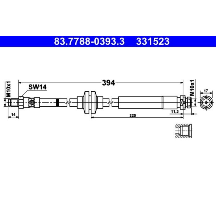 ATE Bremsschlauch 83.7788-0393.3 ATE Bremsschlauch 83.7788-0393.3