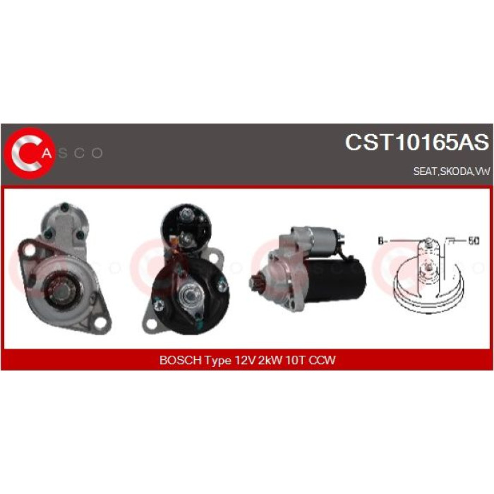 CASCO Anlasser CST10165AS CASCO Anlasser CST10165AS